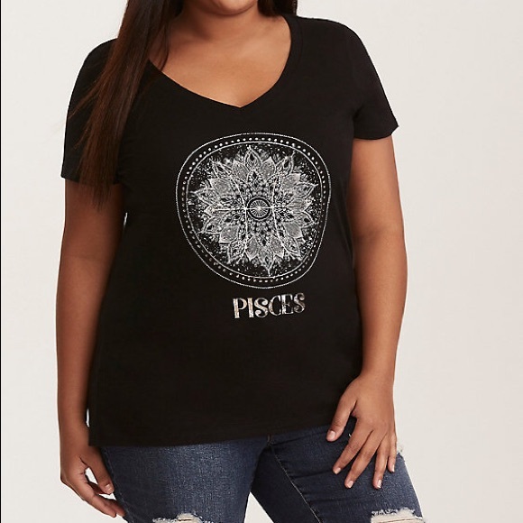 torrid Tops - NWT torrid Pisces Zodiac Black Short Sleeve Tee 4
